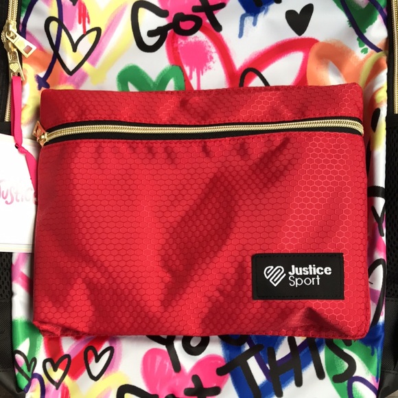 JUSTICE sport girls Graffiti Backpack - NEW with tags - Picture 3 of 13